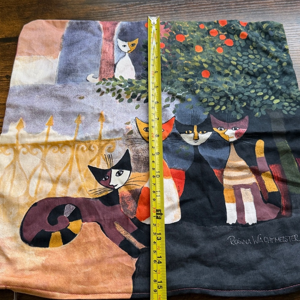 Rosina Wachtmeister Cat Print Pillowcase Colorful New - Picture 7 of 8